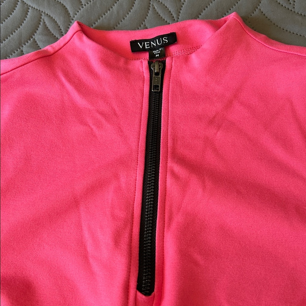 EUC - 🩷VENUS Vibrant Pink Zippered Dress - Picture 2 of 6